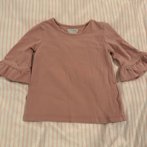 Tahari Baby Jean Jumper Dress with 3/4 length light pink shirt - Size 18 months - Picture 4 of 9